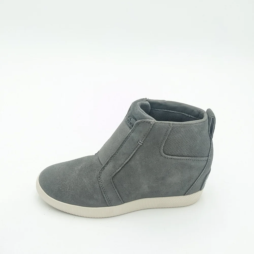 Sorel Gray Suede Sneaker Wedges